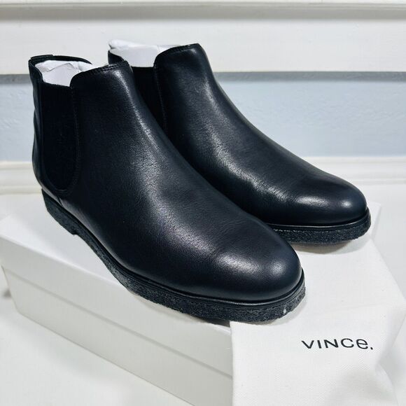 Vince Men's Size 11.5 Bonham Leather Chelsea Boot Black NIB $350 - Picture 2 of 6